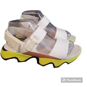 Sorel Kinetic Impact II Sling Low Sandals Sea Salt Radiation White Yellow Sz 7.5